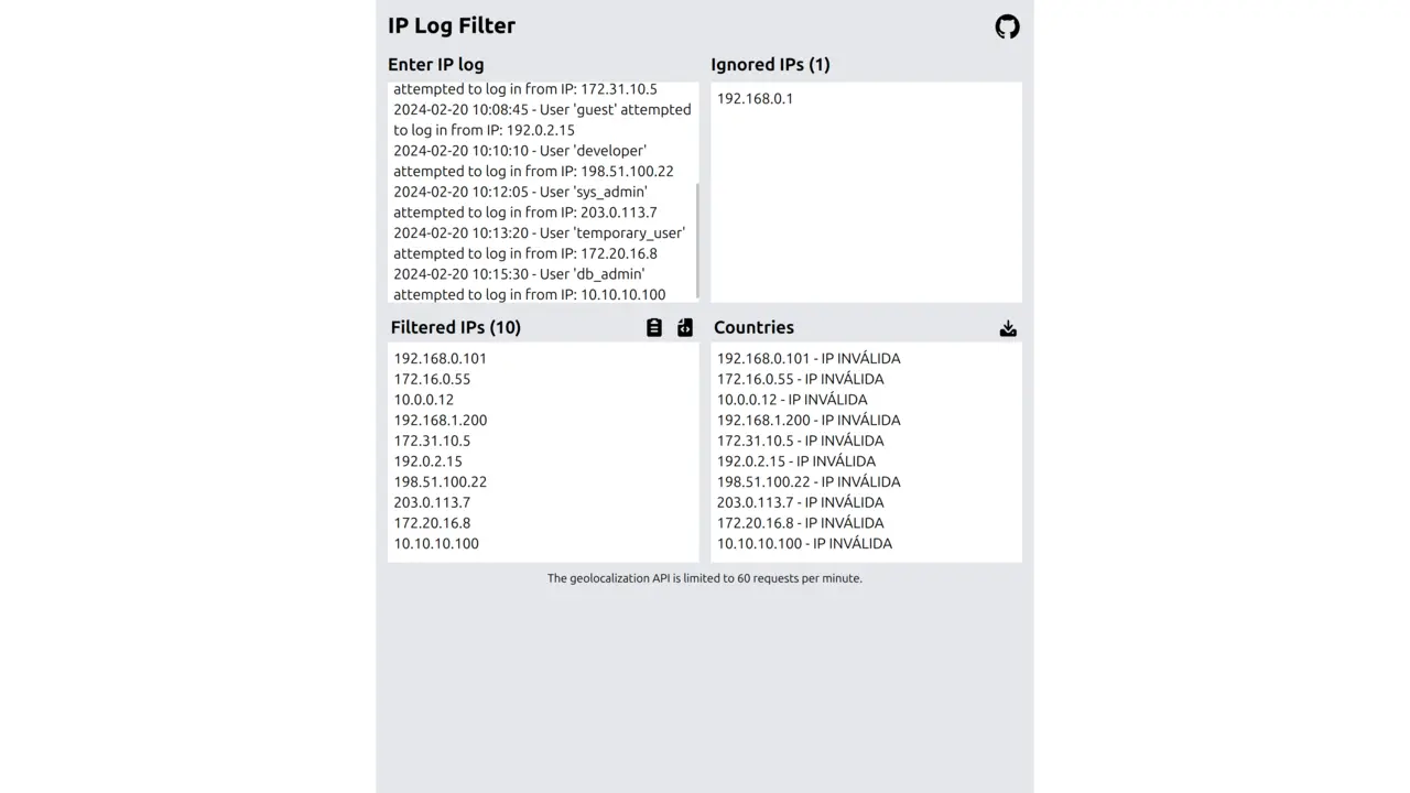 IP Log Filter